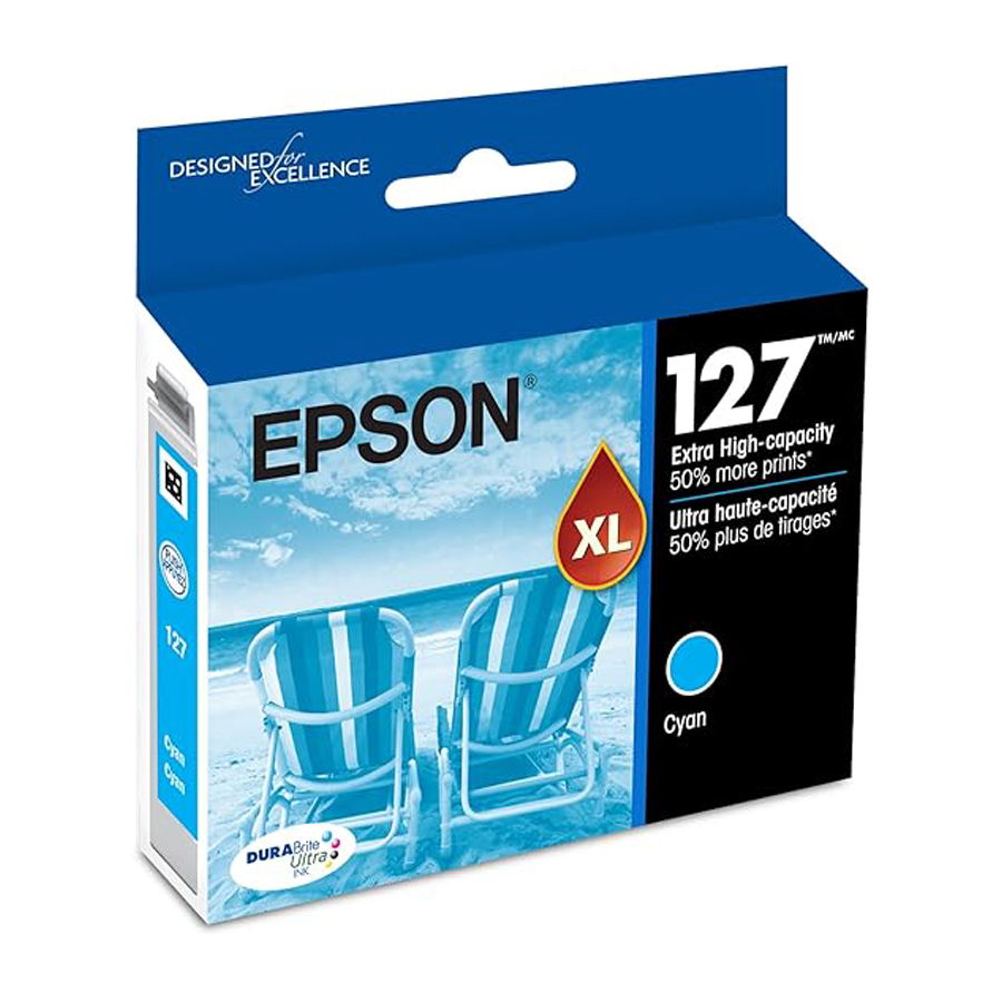 Genuine OEM Epson T127220 (T1272) Extra High Capacity Cyan Ink Cartridge
