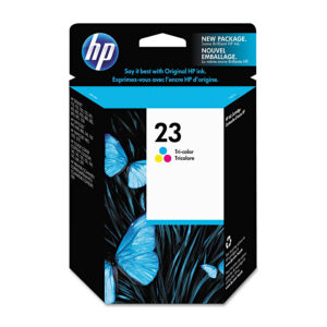 Original HP 23 (C1823D) Tri-Color Ink Cartridge in Retail Packaging