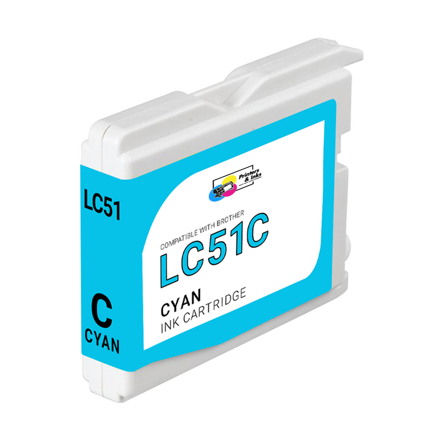 Remanufactured Brother LC51C Cyan Ink Cartridge