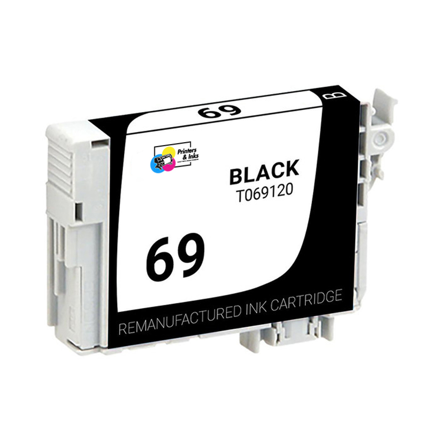 Remanufactured Epson T069120 (T0691) Black Ink Cartridge