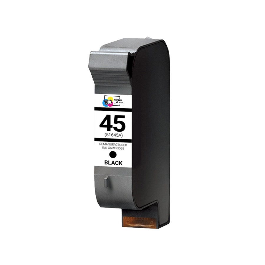 Remanufactured for HP 45 (51645A) Black Ink Cartridge