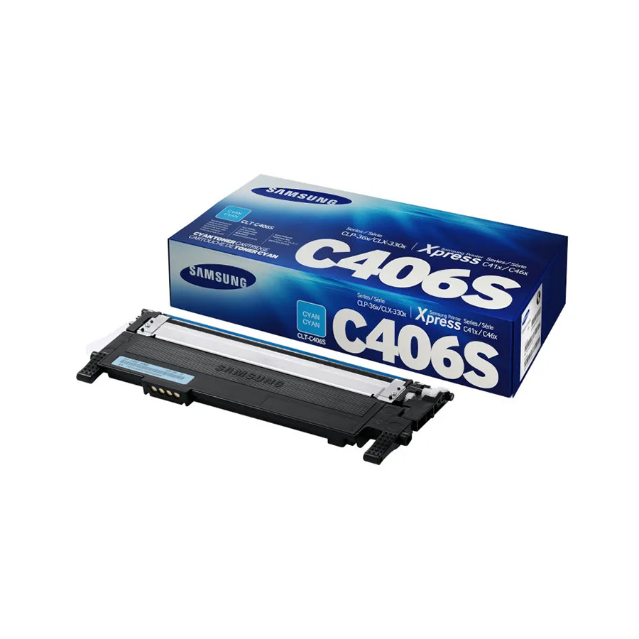 Samsung CLT-C406S Cyan Original Laser Toner Cartridge