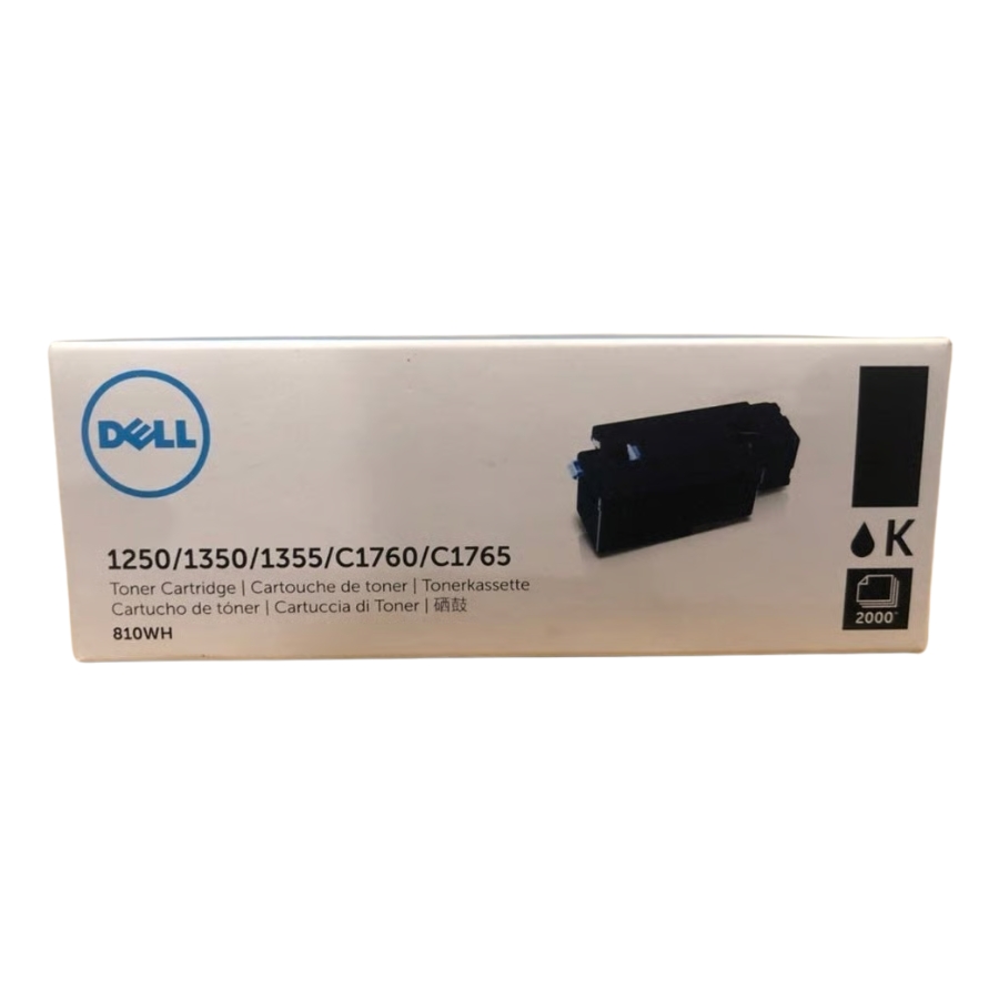Original Dell 810WH Black Toner Cartridge-Yield 2000 pages