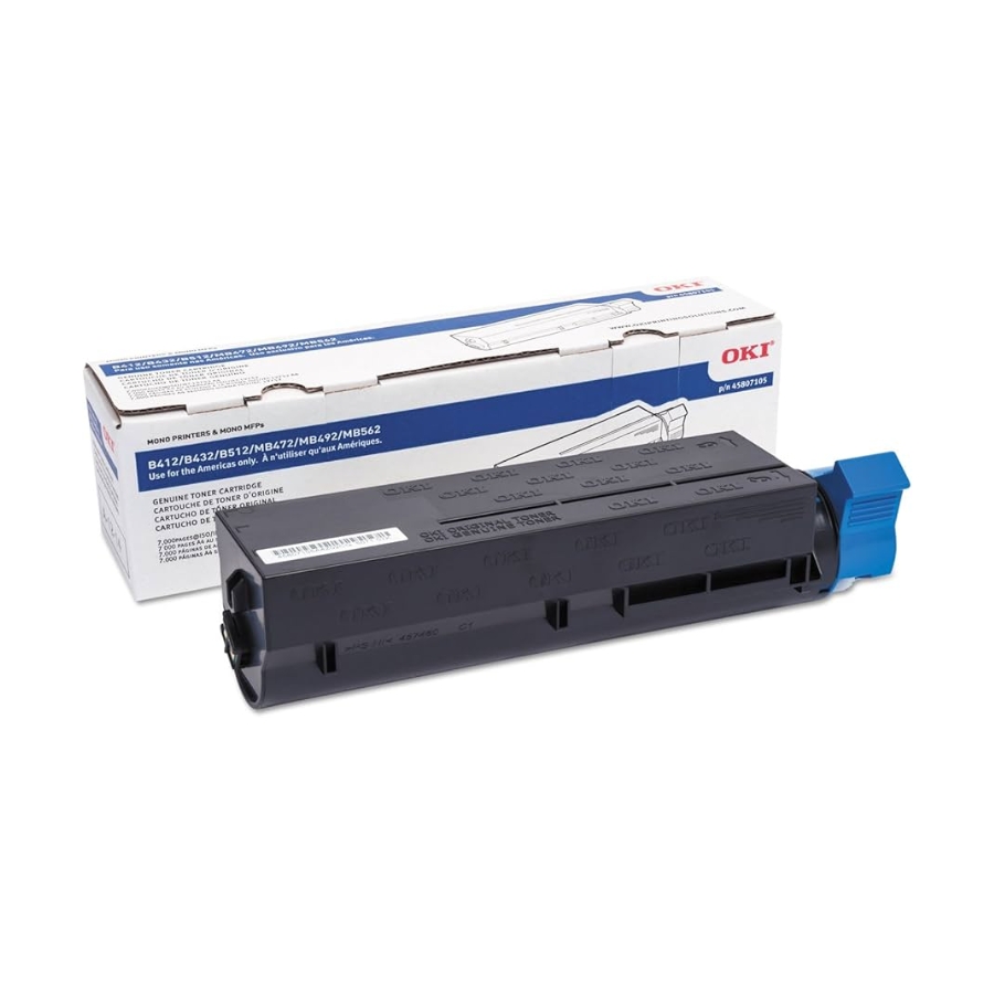 Original Okidata 45807105 High-Yield Black Toner Cartridge – 7,000 Page Yield
