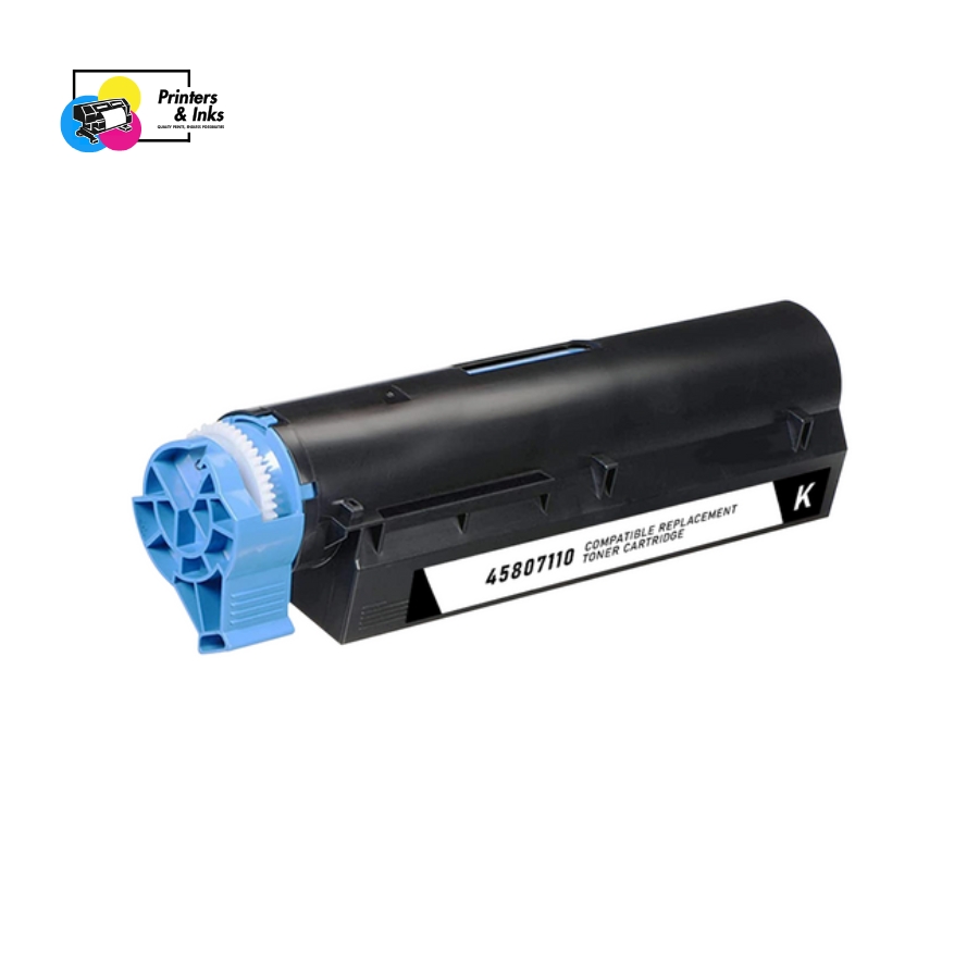 Remanufactured Okidata 45807110 Black Toner Cartridge – 12,000 Page Yield