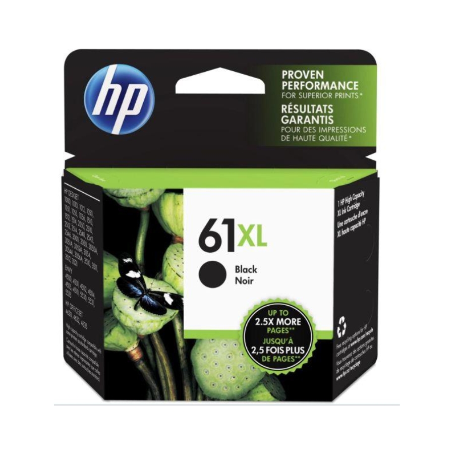 Original HP 61XL High-Yield Black Ink Cartridge (CH563WN)