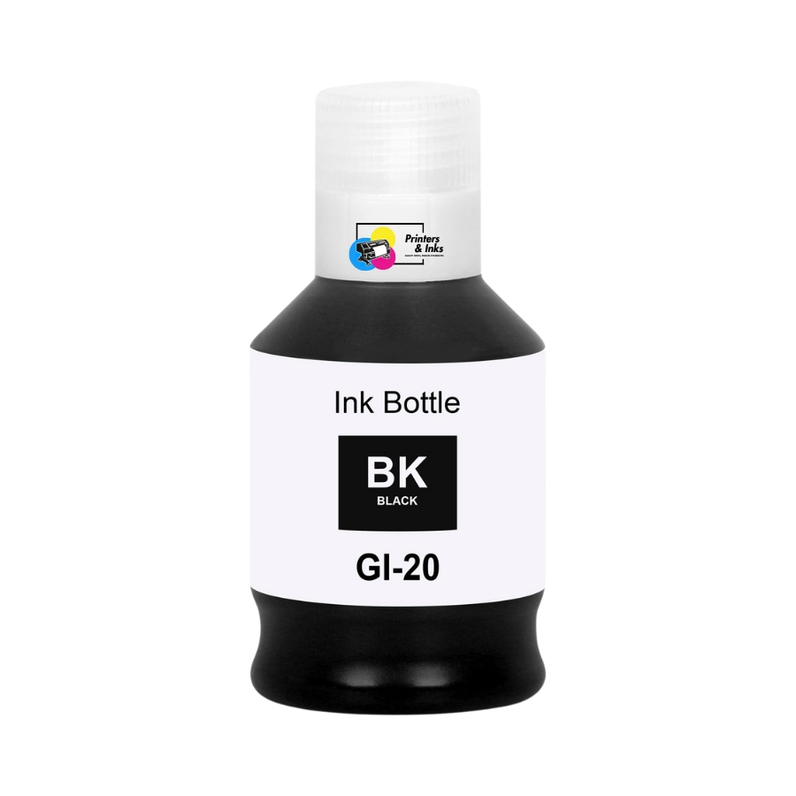 Canon GI-20BK Black Remanufactured Ink Bottle – High Yield
