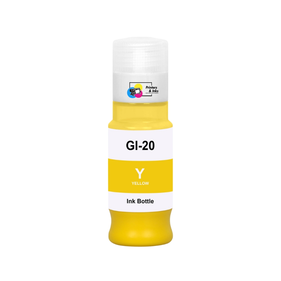 Canon GI-20Y Yellow Remanufactured Ink Bottle – High Yield