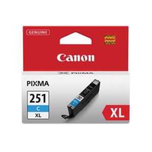 Original Canon 6449B001 (CLI-251XL) High-Yield Cyan Ink Cartridge