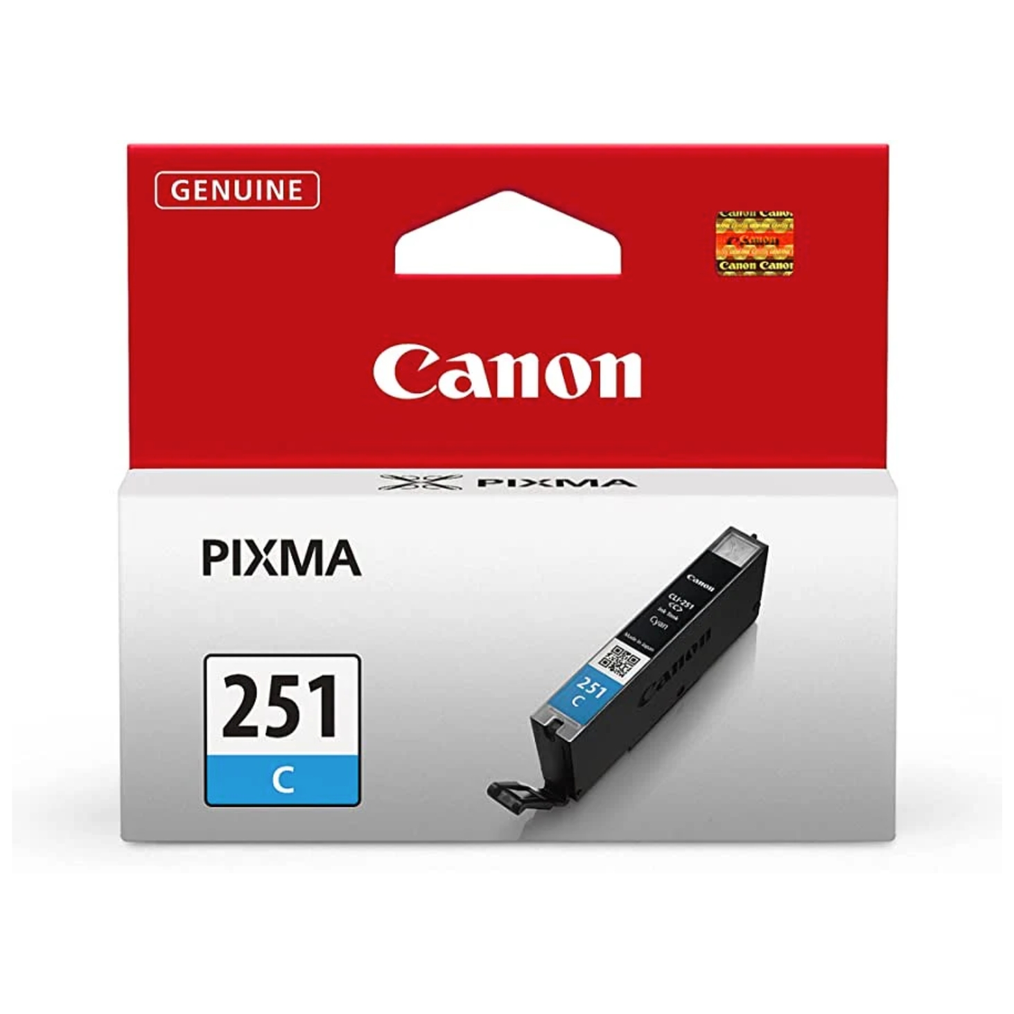 Original Canon 6514B001 (CLI-251) Standard-Yield Cyan Ink Cartridge