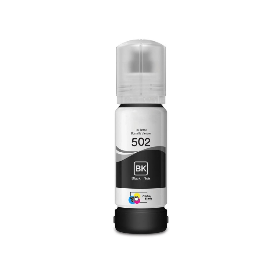 Remanufactured Epson T502 70ml Black Ink Bottle