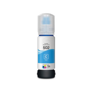 Remanufactured Epson T502 70ml Cyan Ink Bottle