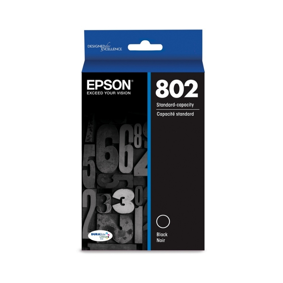 Original Epson T802120 (802) DURABrite Ultra Black Ink Cartridge