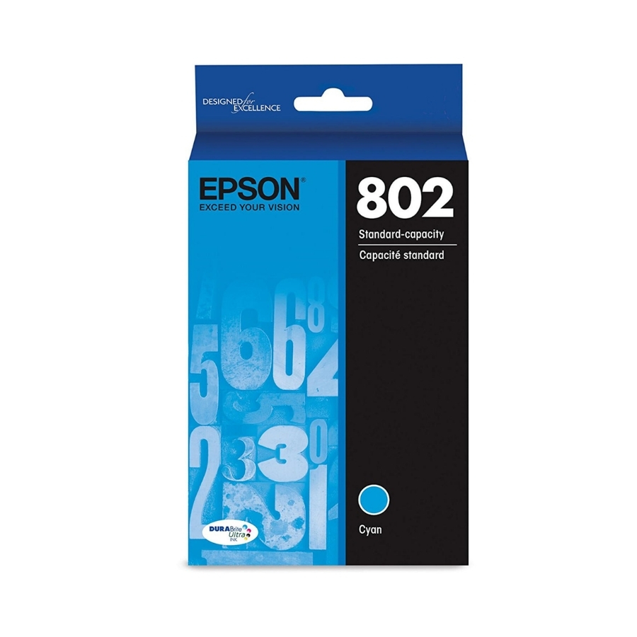 Original Epson T802220 (802) DURABrite Ultra Cyan Ink Cartridge