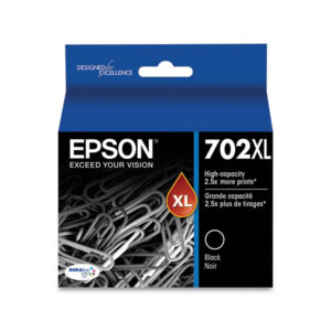 Original Epson T702XL120 (702XL) High Yield DuraBrite Black Ink Cartridge