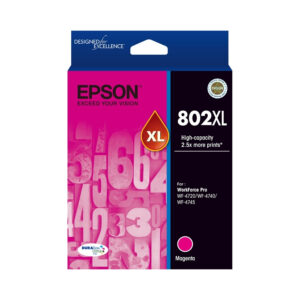 Original Epson T802XL320 (802XL) High Yield DURABrite Magenta Ink Cartridge