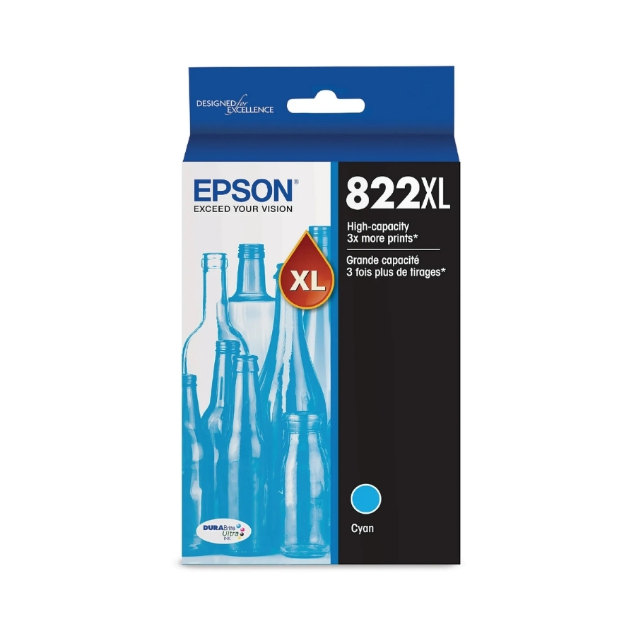 Original Epson 822XL High Yield Cyan Ink Cartridge – T822XL220