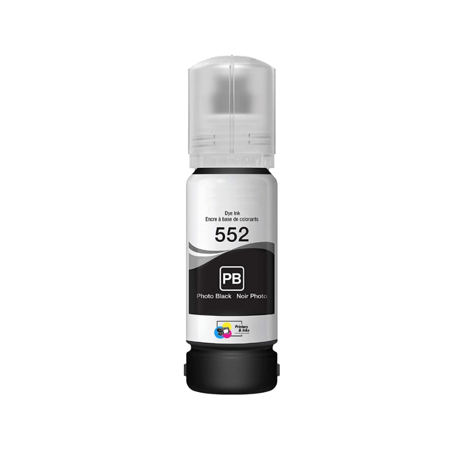 Remanufactured Epson T552120-S (T552) Photo Black Ink Bottle – 7300 Pages