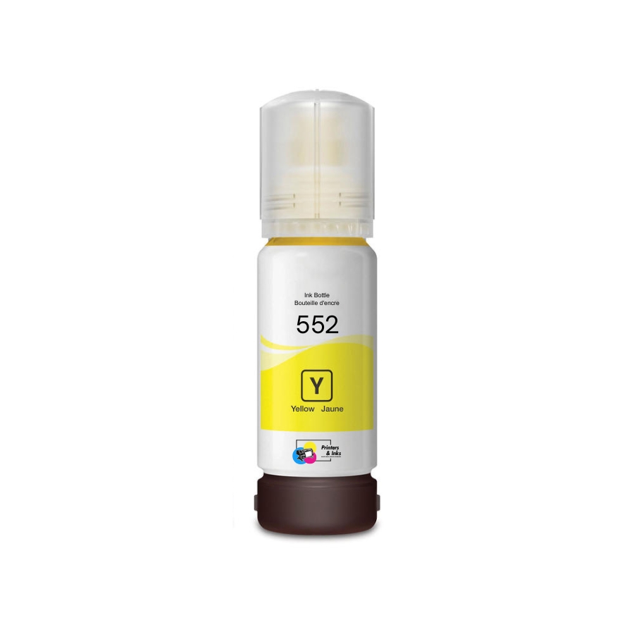 Remanufactured Epson T552420-S (T552) Yellow Ink Bottle – 6200 Pages