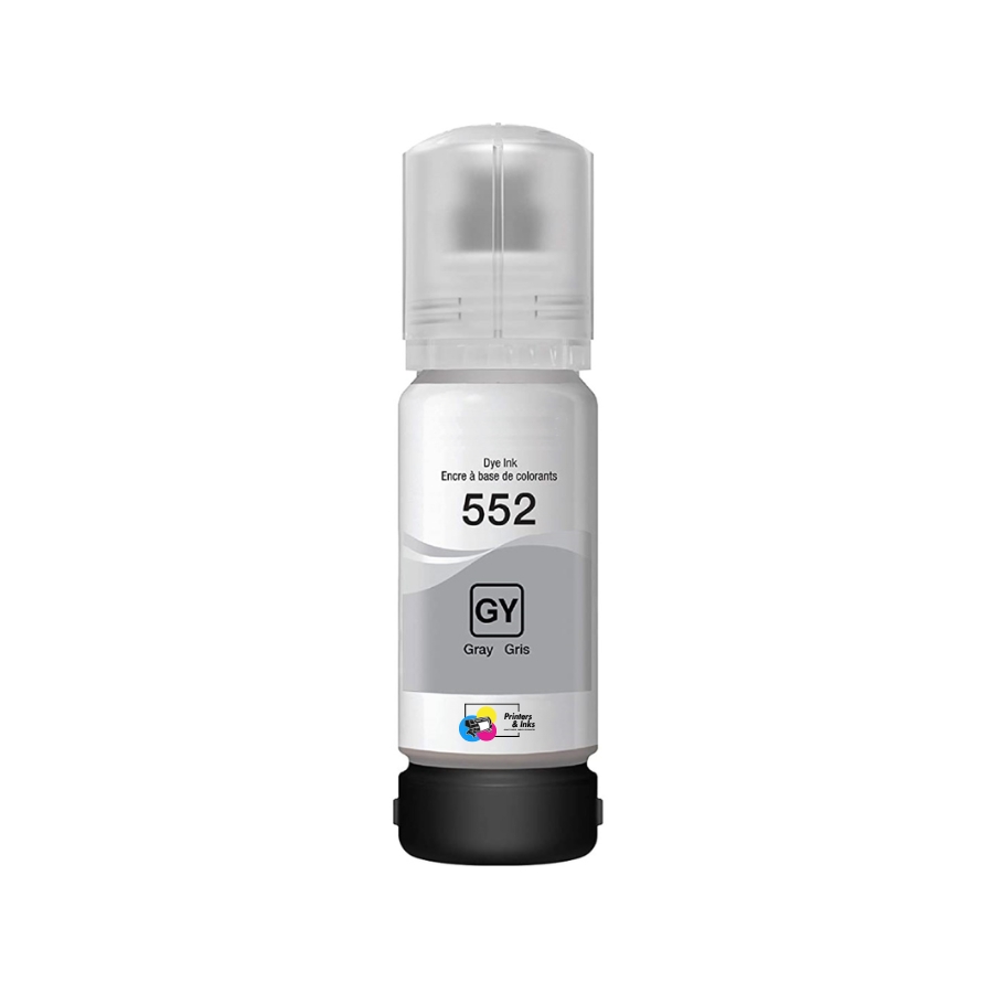 Remanufactured Epson T552520-S (T552) Gray Ink Bottle – 6200 Pages