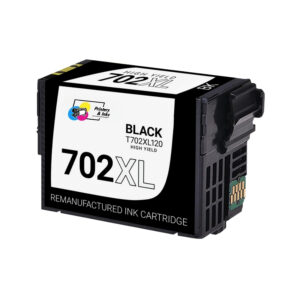 Remanufactured Epson T702XL120 (702XL) High Yield Black Ink Cartridge