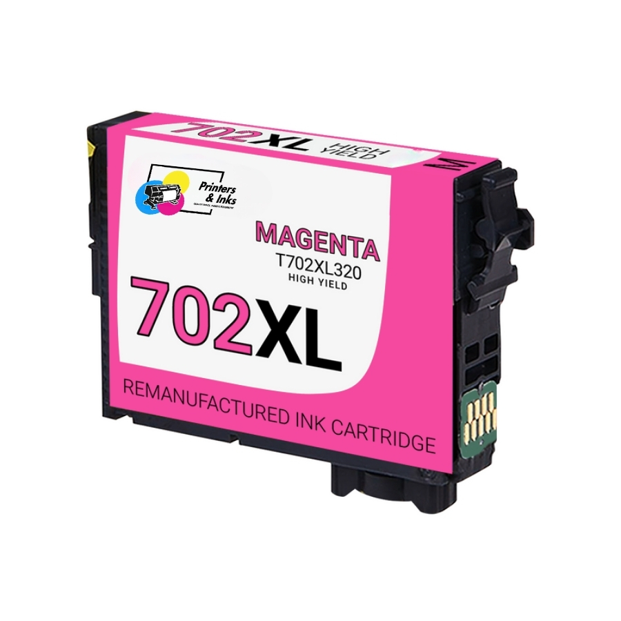Remanufactured Epson T702XL320 (702XL) High Yield Magenta Ink Cartridge