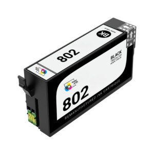 Remanufactured Epson T802120 (802) Standard Black Ink Cartridge
