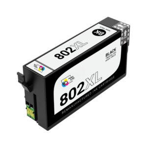 Remanufactured Epson T802XL120 (802XL) High Yield Black Ink Cartridge