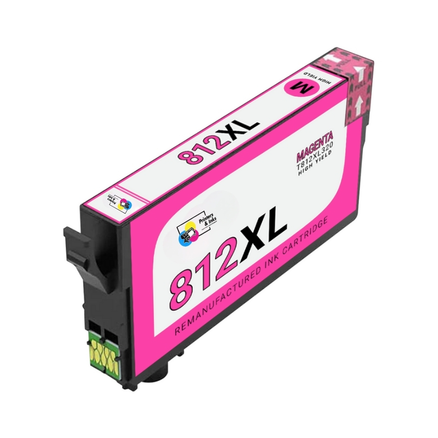 Remanufactured Epson T812XL320 (812XL) High Yield Magenta Ink Cartridge